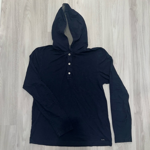 Michael Kors Men’s Henley Sweatshirt Hoodie in Navy - Size medium - Picture 3 of 9